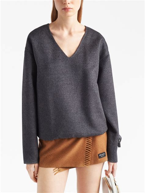 prada v neck sweater|prada jumper women's.